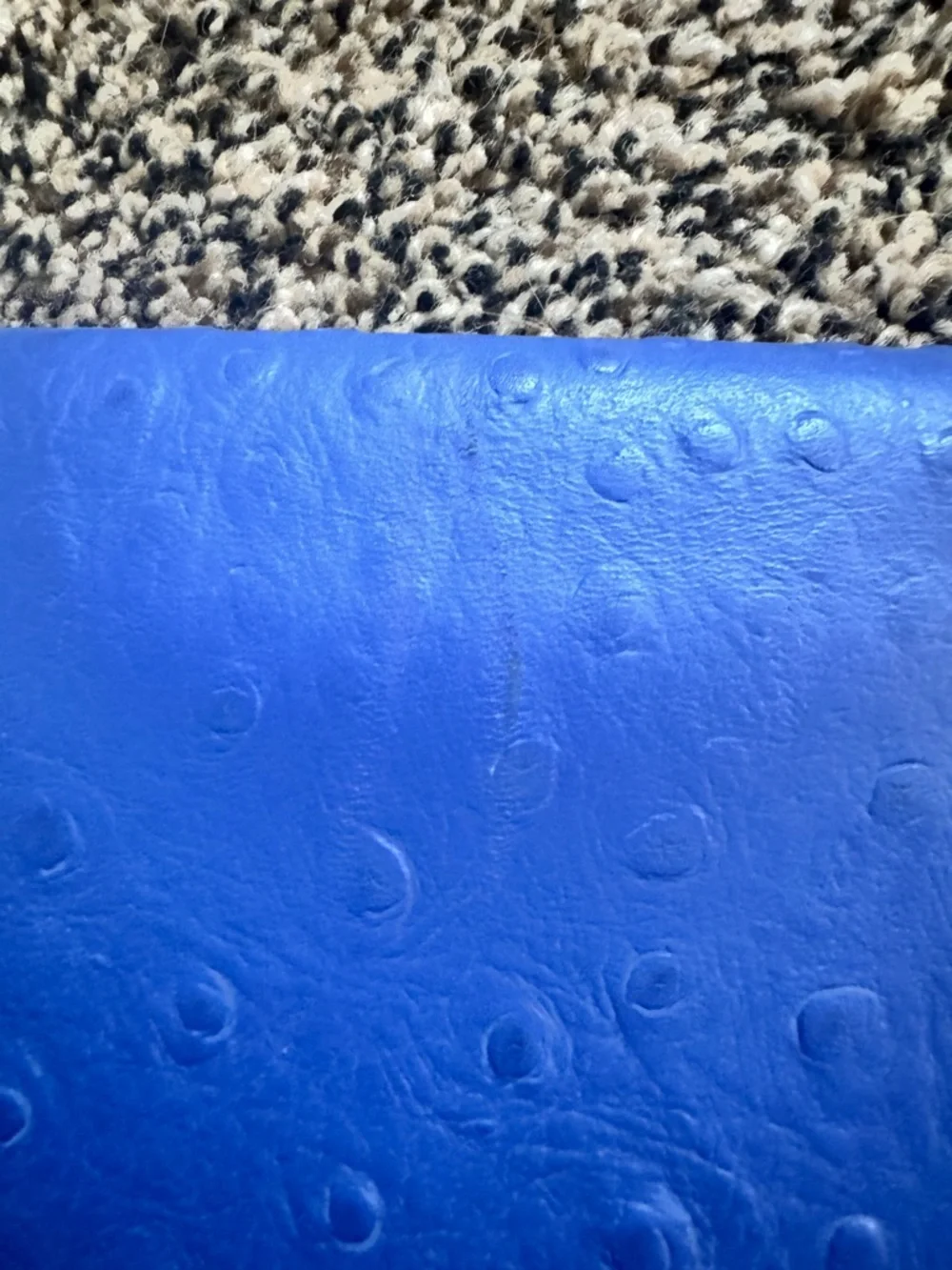 kate spade electric blue ostrich-embossed continental wallet - Picture 2 of 4